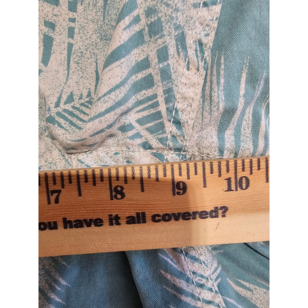 American Eagle Extreme Flex Mens Tropical Palm Leaf Shorts Teal Medium - Picture 6 of 7